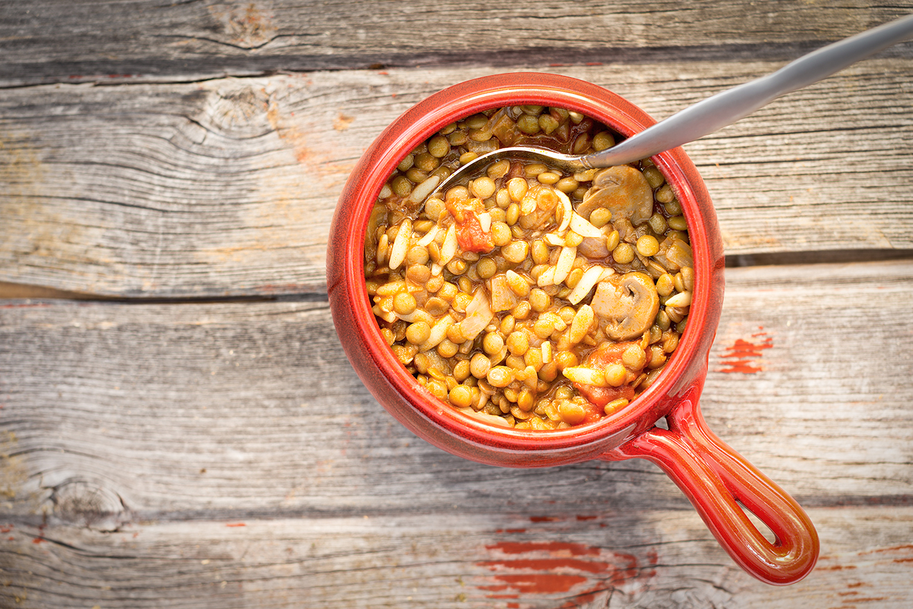 Lentil Soup with Mushroom