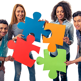 Friends with different perspectives and backgrounds
