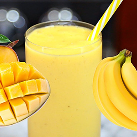 Bananas and mangoes smoothy