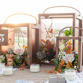 Copper wedding decorations