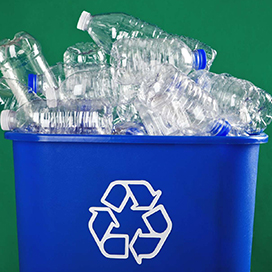 Keep the caps on plastic bottles when recycling them