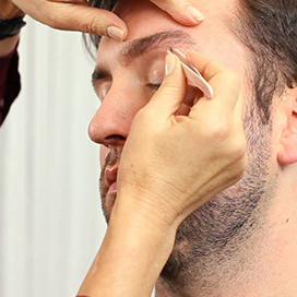 Trimming Men's Eyebrows