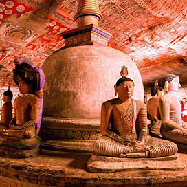 Sri Lankas Cave of Golden Buddhas Dambulla cave