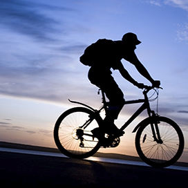 What happens during one hour of riding your bicycle?