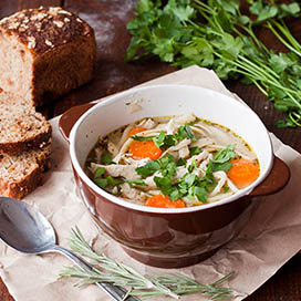 Chicken Soup with Spring Vegetables and Pasta