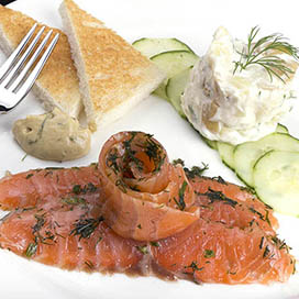 Creamy Cucumber with Gravlax