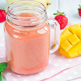 Mango strawberry cocktail
