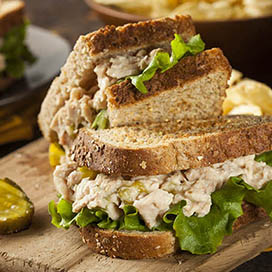 Tuna sandwiches with mayonnaise sauce