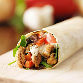 Chicken rolls with Caesar sauce