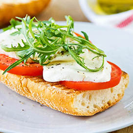 Tomato Sandwich with mozzarella cheese
