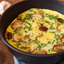 Omelet with Mushrooms and Cheese