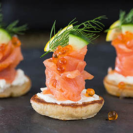 Brioche with salmon and egg