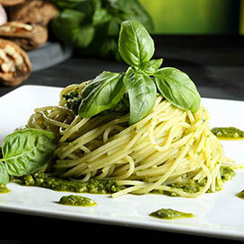 Spaghetti with Italian Pesto Sauce