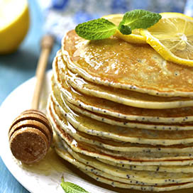 Lemon Poppy Seed Pancakes