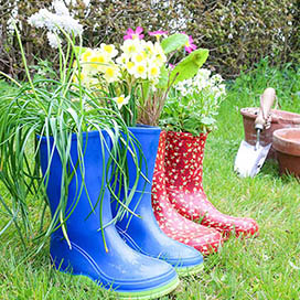 Boots and Flowerpots